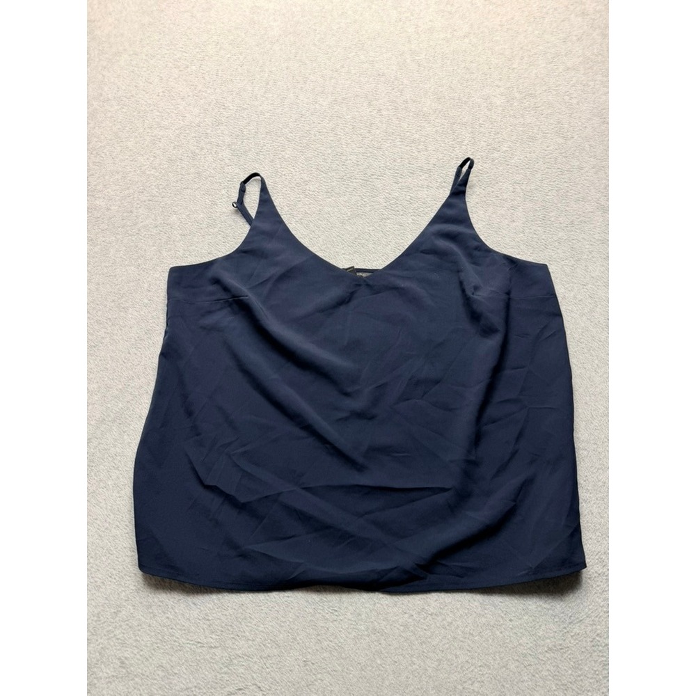 Banana Republic Navy Blue V-Neck Camisole Adjustable Strap Tank Top Blouse XL